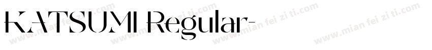 KATSUMI Regular字体转换